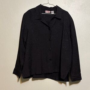 Joanna Plus Black Button-Up Women's Top